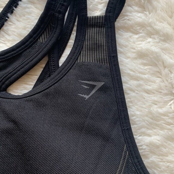 Gymshark Ultra Seamless Sports Bra - Black - Picture 1 of 4